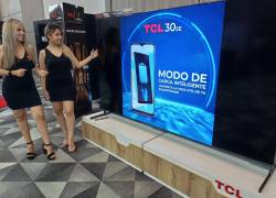 La pantalla de 98 pulgadas fue una de las innovaciones en el lanzamiento de nueva tecnología de TCL en el Ecuador.