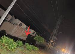 Personal técnico de CNEL se desplazó al sitio para ejecutar trabajos de retiro del cable afectado.