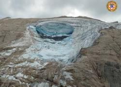El glaciar que se desprendió en los Alpes de Italia.