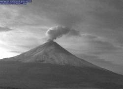 Volcán Cotopaxi registra nube de gases y ceniza que alcanza los 1.500 metros