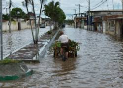 Inundación registrada en el cantón Milagro durante el primer trimestre del año.