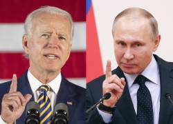 Joe Biden (izquierda), presidente de Estados Unidos, y Vladimir Putin (derecha), presidente de Rusia, han conversado por tres ocasiones este sábado 12 de febrero de 2022 sobre la situación en Ucrania.