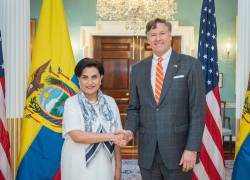 En octubre último, la canciller Gabriela Sommerfeld se reunió con el subsecretario de Estado de los EEUU, Christopher Landau. El funcionario felicitó hoy a Daniel Noboa por la captura del líder de Los Lobos.