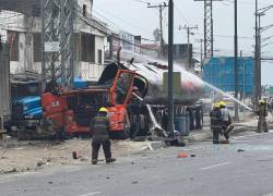 El cabezal del tanquero se destruyó a causa de la explosión registrada en Durán.