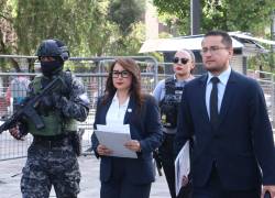 La ministra de Gobierno Nataly Morillo acudió a la Fiscalí­a General.