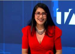Asambleísta Gissella Molina durante entrevista con el medio Teleamazonas.