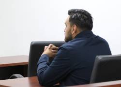 Sebastián Barreiro, hijo de la vicepresidenta Verónica Abad, durante una audiencia en el Complejo Judicial Norte después de ser detenido el 21 de marzo de este año.