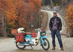 Pablo Imhoff tiene previsto llegar hasta Alaska, en Estados Unidos, a bordo de su moto celeste.