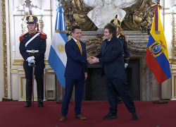 El presidente Noboa junto a su homólogo Javier Milei.