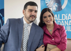 Aquiles Alvarez junto a su esposa Fiorella Ycaza.