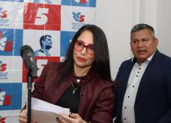 Excandidata presidencial Luisa González, en calidad de representante legal de Revolución Ciudadana. Foto: API