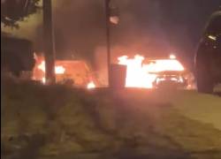 Captura de video que muestra los dos vehículos afectados.