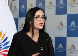 Fotografía de archivo de Viviana Veloz, coordinadora de la bancada de la Revolución Ciudadana, quien anunció la medida.