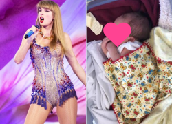 Fotografía de la bebé que nació durante el concierto de la estrella de pop.