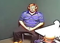 Captura del video del interrogatorio de Jerry Odum.