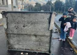 El negocio de Marta Yumbay fue destruido por manifestantes en la jornada de protestas del jueves.