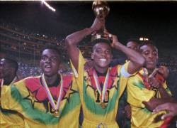 El 20 de agosto de 1995, Ghana venció 3-2 a Brasil y se consagró campeona del mundo Sub-17. La final se jugó en el Estadio Monumental de Guayaquil.
