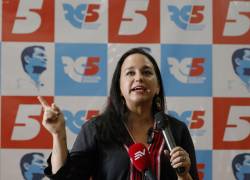 La presidenta de Revolución Ciudadana (RC), Gabriela Rivadeneira.