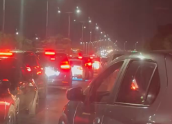Imagen que muestra cómo se veía la congestión a las 19h00.