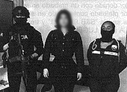 La mujer que fue detenida en el departamento alquilado de alias 'Frenillo'.