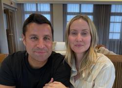 Michele Sensi-Contugi y su esposa, Stephany Hollihan.