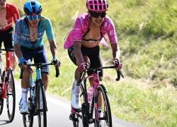 Richard Carapaz, durante el Tour de Suiza.