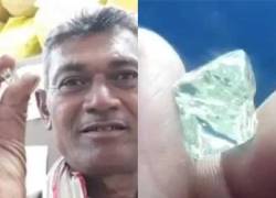 El hombre no podía creer lo que veía cuando extrajo el diamante de alta calidad.