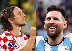 Luka Modric y Lionel Messi.