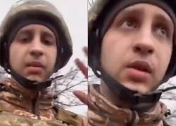 El soldado ucraniano grabó un video antes de empezar el combate.