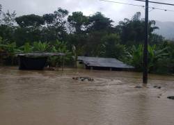 Vivienda quedaron bajo el agua tras intensas lluvias en Zamora Chinchipe.