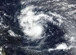 Vista satelital del huracán Erin, captada cerca del archipiélago de las Islas de Sotavento (Foto: NOAA.)