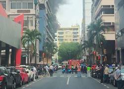 Incendio en el centro de Guayaquil.