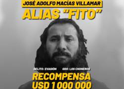 Alias Fito es uno de los criminales más buscados de Ecuador, tras más de un año de estar prófugo de la justicia.