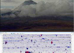 Registro sísmico estación BREF del volcán Cotopaxi.