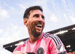 Messi celebrando el campeonato obtenido con el Inter Miami.