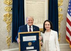 María Corina Machado entregó Premio Nobel a Trump.