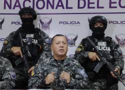 El comandante de la Policía de la Zona 8, Victor Herrera, durante una rueda de prensa organizada el 18 de enero.