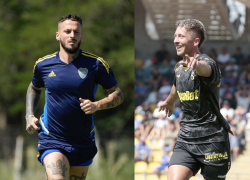 Darío Benedetto (izq.), Nicolás Johansen (der.)