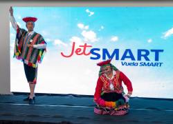 Con un baile folclórico andino se amenizó el evento de inauguración de los vuelos de JetSmart desde Guayaquil.