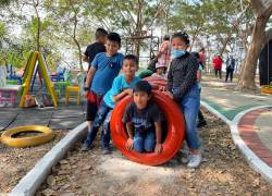 Los niños de la Isla Santay son los principales beneficiarios del nuevo parque.