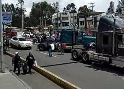 Puente Internacional Rumichaca durante el bloqueo