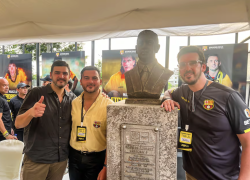 Los hermanos Aquiles, Antonio y Xavier Alvarez.