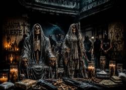 Las figuras encontradas en barrios del norte de Quito son de gran tamaño.