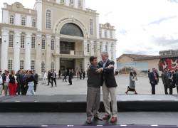 Los presidentes de Ecuador y Perú, en el decimocuarto Gabinete Binacional.