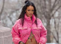 Por fin Rihanna mostró su pancita de embarazada luego de que hasta diciembre negó su embarazo.