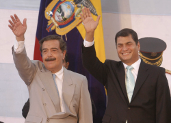 El exalcalde de Guayaquil, Jaime Nebot, y el expresidente, Rafael Correa.