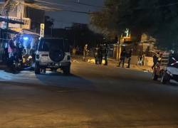 Fotografía que muestra la escena del crimen, en el sector El Cisne 2, en el sur de Guayaquil.