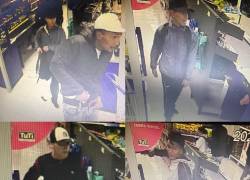 Los presuntos delincuentes fueron captados por cámaras de seguridad del establecimiento.