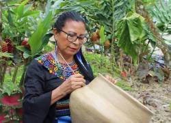 Serafina Cerda es una de las alfareras de Napo que continúa usando técnicas y materiales ancestrales.
