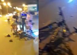 Tres ciclistas fallecieron y más de cuatro quedaron heridos tras ser atropellados por un auto.